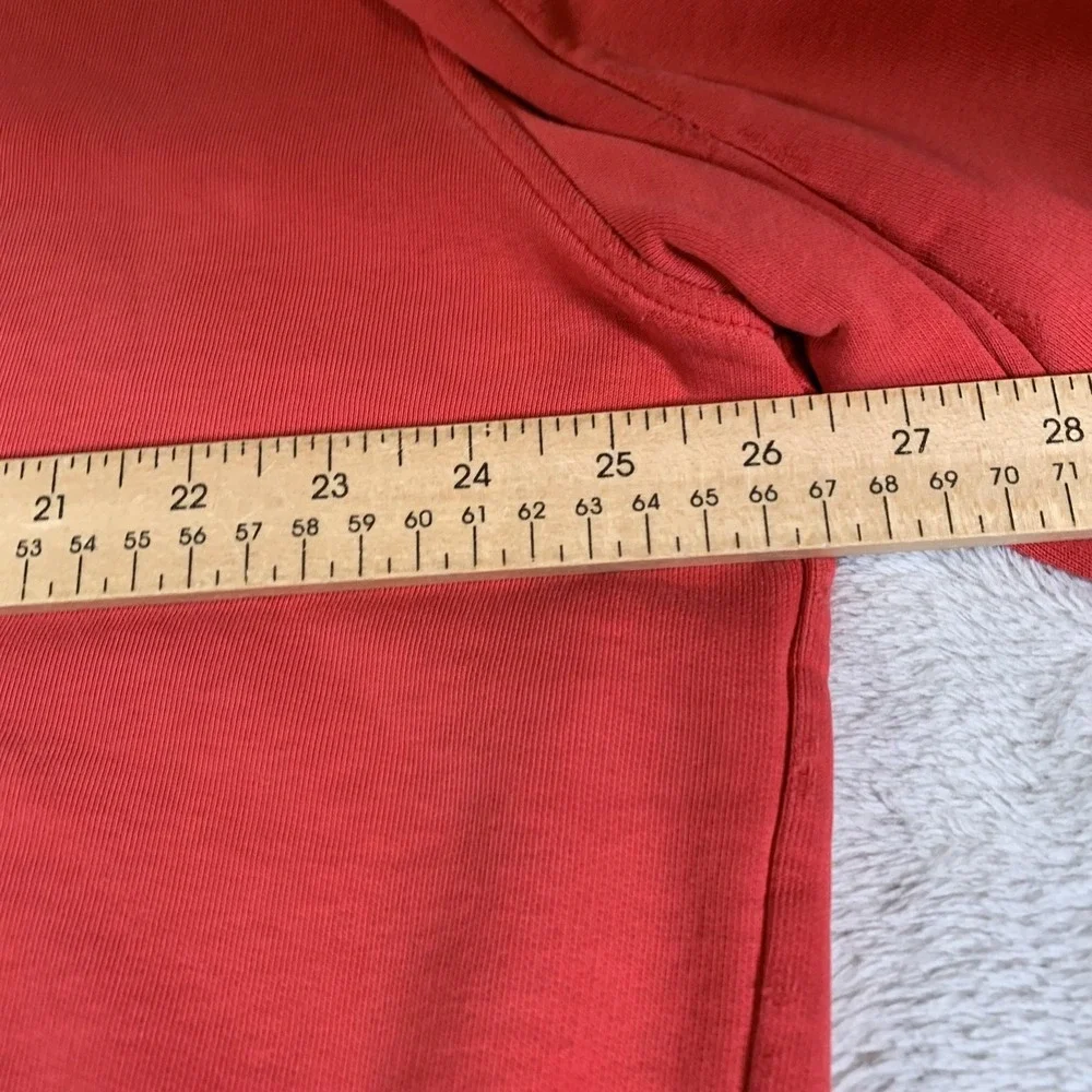 Vintage‎ Nike Essentials Small Swoosh Hoodie Mens Large Red Y2K Gray Tag FLAWS